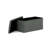 Taburet s úložným prostorem, zelená manšestrová látka