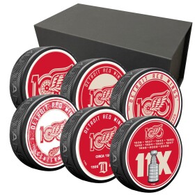 Mustang Sada 6 puků Detroit Red Wings NHL Centennial 6 Pack