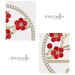 Exkluzivní brož Swarovski Elements Jeani - květina, Červená