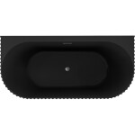 MEXEN/S - Sella volně stojící vana nástěnná reliéf 170 x 80, černá mat, sifon a přepad grafit metal 52711708071-95