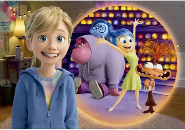 Clementoni 25069 Puzzle V hlavě: Riley MAXI 104 dílků