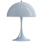 Louis Poulsen Přenosná lampa Panthella 250 Opal Pale Blue, modrá barva, plast