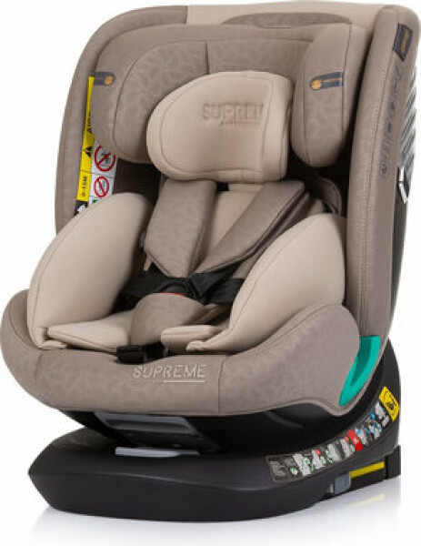 CHIPOLINO Supreme i-Size 40-150cm Isofix 360 Macadamia / autosedačka / (0-36 kg | 40 - 150 cm) (160779)