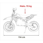Mamido Dětská elektrická motorka RENEGADE 50R 500W 36V zelená