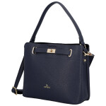Luxusní dámská koženková kabelka do ruky Candice, tmavě modrá