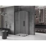 MEXEN/S - Velar L Duo sprchový kout, posuvné dveře 100 x 90, dekor, černá 871-100-090-02-33-70