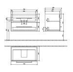 VILLEROY & BOCH - Avento Umyvadlová skříňka, 78x51x45 cm, 2 zásuvky, Arizona Oak A89100VH