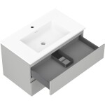 MEXEN/S - Orio koupelnová skříňka 80 cm s umyvadlem Otis, 2 zásuvky, šedá mat/bílá mat 91A10-08047-2-BFF62-W18M01