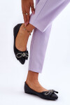 Elegantní baleríny s mašlí 9513 černé - Sweet Shoes černá 38