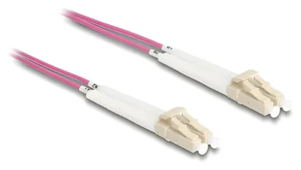 DeLock Optický kabel LC - LC / Multimód OM4 / 50/125 µm / 2 m / s otočnými konektory (88088)