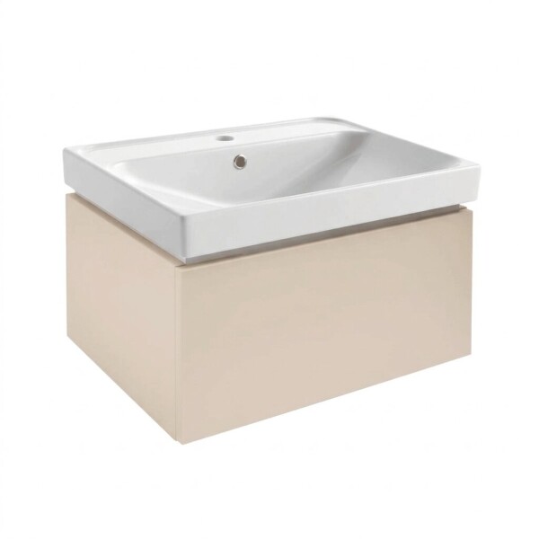 Koupelnová skříňka s umyvadlem SAT Feel 60x30x46 cm pískově béžová mat SATFEEL60BEU5 SATFEEL60BEU5
