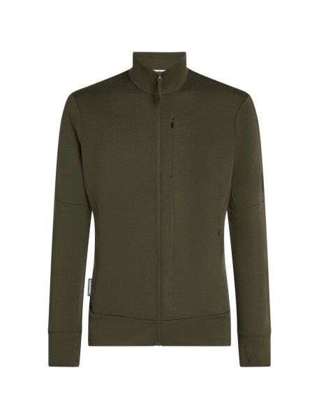 Pánská merino mikina ICEBREAKER Mens 260 Quantum IV LS Zip, Dark Loden velikost: M