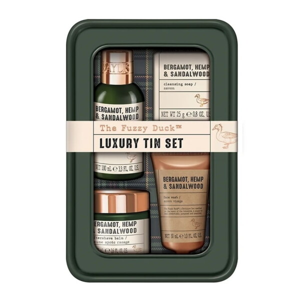 Baylis & Harding Sada kosmetiky pro muže v boxu Bergamot/Hemp/Sandalwood, zelená barva, kov, plast