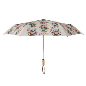 Rifle Paper Co. Skládací deštník Dahlia, růžová barva, kov, plast, textil