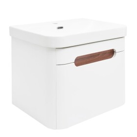 Koupelnová skříňka s umyvadlem SAT Fusion 57,5x43x45 cm bílá matná mat SATFUSION60WMW SATFUSION60WMW