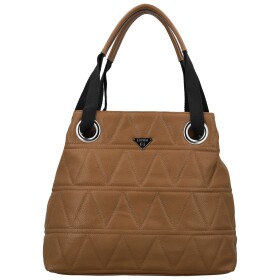 Trendy dámská koženková kabelka do ruky Einari, hnědá