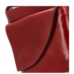 Luxusní dámská kožená crossbody kabelka Sweara, červená