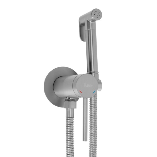 REA - Podomítková bidetová baterie Foss Clif Brush Nickel REA-B5843