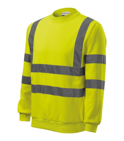 HV Essential mikina unisex fluorescenční žlutá 2XL