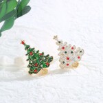 Vánoční brož se zirkony Christmas Tree 4 - vánoční stromeček, Barevná/více barev