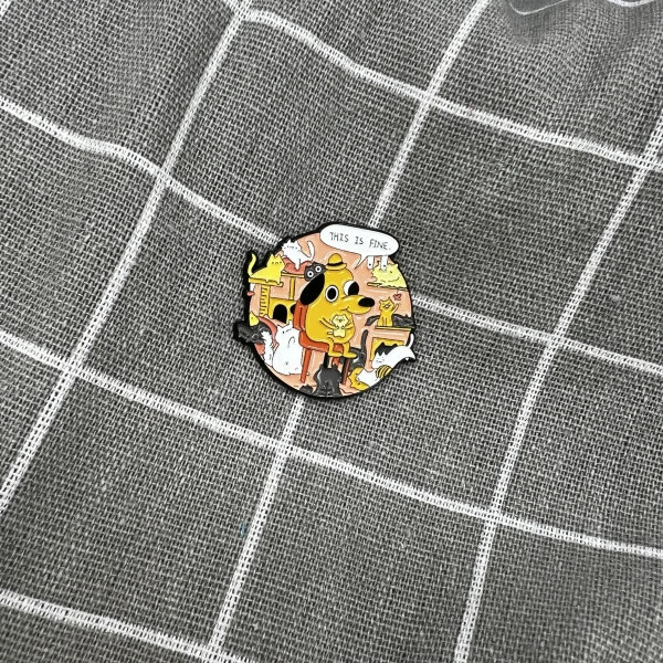 Pinarna.cz Stressful "This is fine" / Vystresované "To je v pohodě" - v kolečku (plné koček) - menší