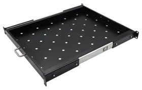 XtendLan Výsuvná police 550mm / Výsuvná police do racku / pro rozvaděče hloubky 800 mm (BVPOLICE6055-BLACK)
