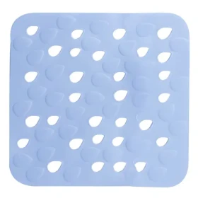 Spirella DROPS protiskluzová podložka do sprchy modrá / PVC / 54 x 54 cm