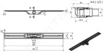 I-Drain - Linear 54 Nerezový sprchový žlab PRO SS Linear, délka 900 mm, s hydroizolací IP4M09001X1