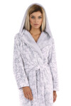 FLORA župan kapucí dlouhý župan kapucí 9103 grey flannel fleece polyester model 7970586 Vestis