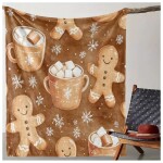 Super měkká plyšová deka se zimním motivem - 150 x 200 cm