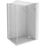 MEXEN/S - Lunar L sprchový kout dveře křídlové pravá 85 x 90, transparent, nikl kartáčovaný 834L-085-090-97-00-P