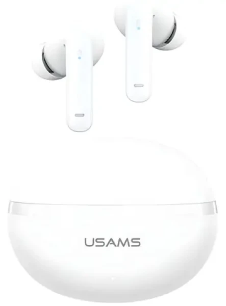USAMS Echo E02 bílá / Bezdrátová sluchátka do uší / ANC/ENC / Bluetooth 5.3 (BHE0202)