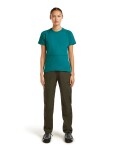 Dámské merino triko s krátkým rukávem ICEBREAKER Wmns 200 Waffle Elevation SS Tee, Tidal Teal velikost: S