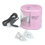 RAPESCO RAPESCO, PS12-USB, stolní ořezávátko se dvěma otvory, vstup na USB nebo baterie, růžová