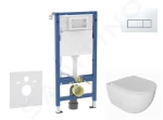 Geberit Set předstěnové instalace, klozetu Oudee a sedátka softclose, tlačítko Delta50, alpská bílá SANI11CA3137B