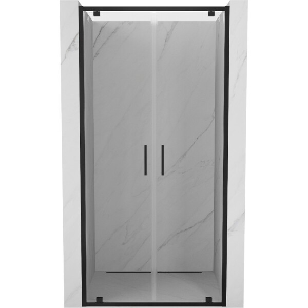 MEXEN - Exo sprchové dveře křídlové 90, transparent, černá 8182-090-000-70-00