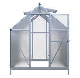 Polykarbonátový skleník LanitPlast Sarana 6×8, PC 4 mm (stříbrný)