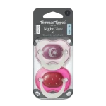 Tommee Tippee Night silikonový dudlík 18-36m 2ks - více barevných variant (433663-T)