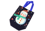 Mamido Dárková taška s motivem sněhuláka 23cm x 21,5cm x 11cm tmavě modrá