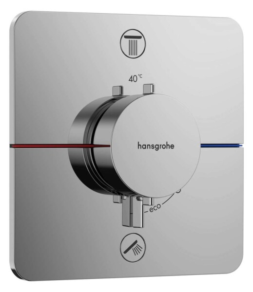 HANSGROHE - ShowerSelect Comfort Q Termostatická baterie pod omítku, pro 2 spotřebiče, chrom 15586000