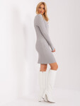 Dámské úpletové šaty PM SK PM319.19 Šedá - FPrice M/L smetanová