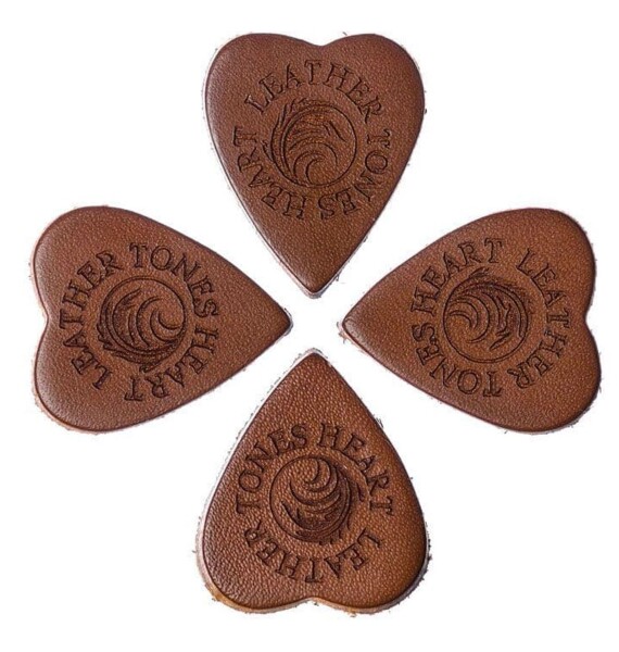 Timber Tones Leather Tones Heart Brown Leather 4-Pack