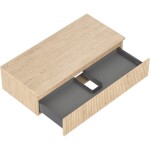 MEXEN/S - Rivel koupelnová skříňka pod umyvadlo 100 cm s deskou, 1 šuplík, reliéf , dub 91A20-10023-1-BFC81