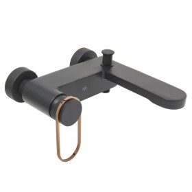 Vanová baterie SAT Fusion bez sprchového setu 150 mm černá/bronz SATBSFU222CPCBR SATBSFU222CPCBR