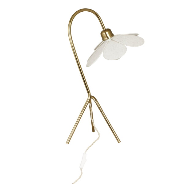 Strömshaga Stolní lampa Daisy 57 cm, zlatá barva, kov, textil