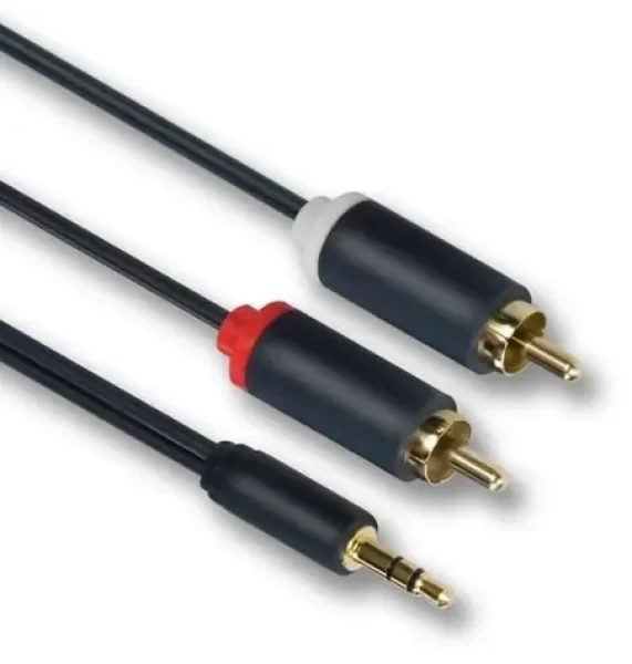 Mercodan Audio kabel Jack 3,5 mm - 2x RCA 2m / Audio kabel / Stereo / 2 m (153212020)