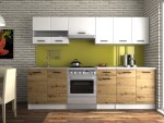FRONTI Kuchyňská linka LUIZA III 260x200 - Bílá + artisan
