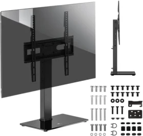 Maclean stolní držák TV černá / VESA 75x75-400x400 mm / 32-65” / nosnost 40 kg / výškové a úhlové nastavení (5902211141211)