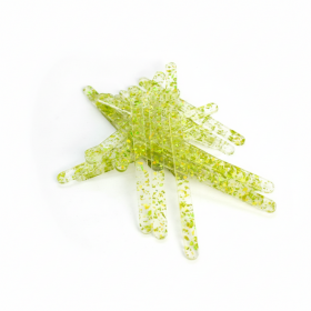 Cake star Akrylatové tyčky na nanuk zelené 2 s třpytkami délka 7cm (10ks)