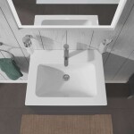 DURAVIT - ME by Starck Umyvadlo nábytkové 63x49 cm, s přepadem, s otvorem pro baterii, bílá 2336630000